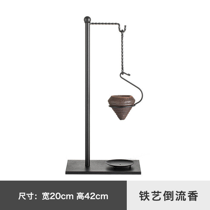 s588中式禅意倒流香熏炉复古蜡烛台香炉家居道功夫茶道茶室书房香