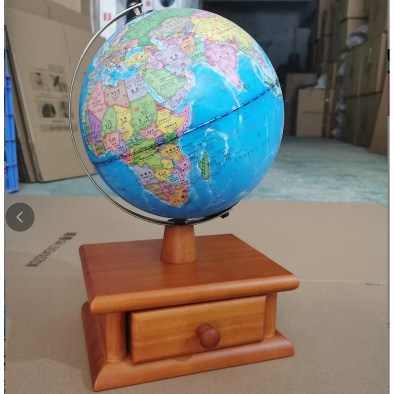 地球仪实用抽屉台灯家居办公室装饰品床头摆件收纳商务礼品工艺品