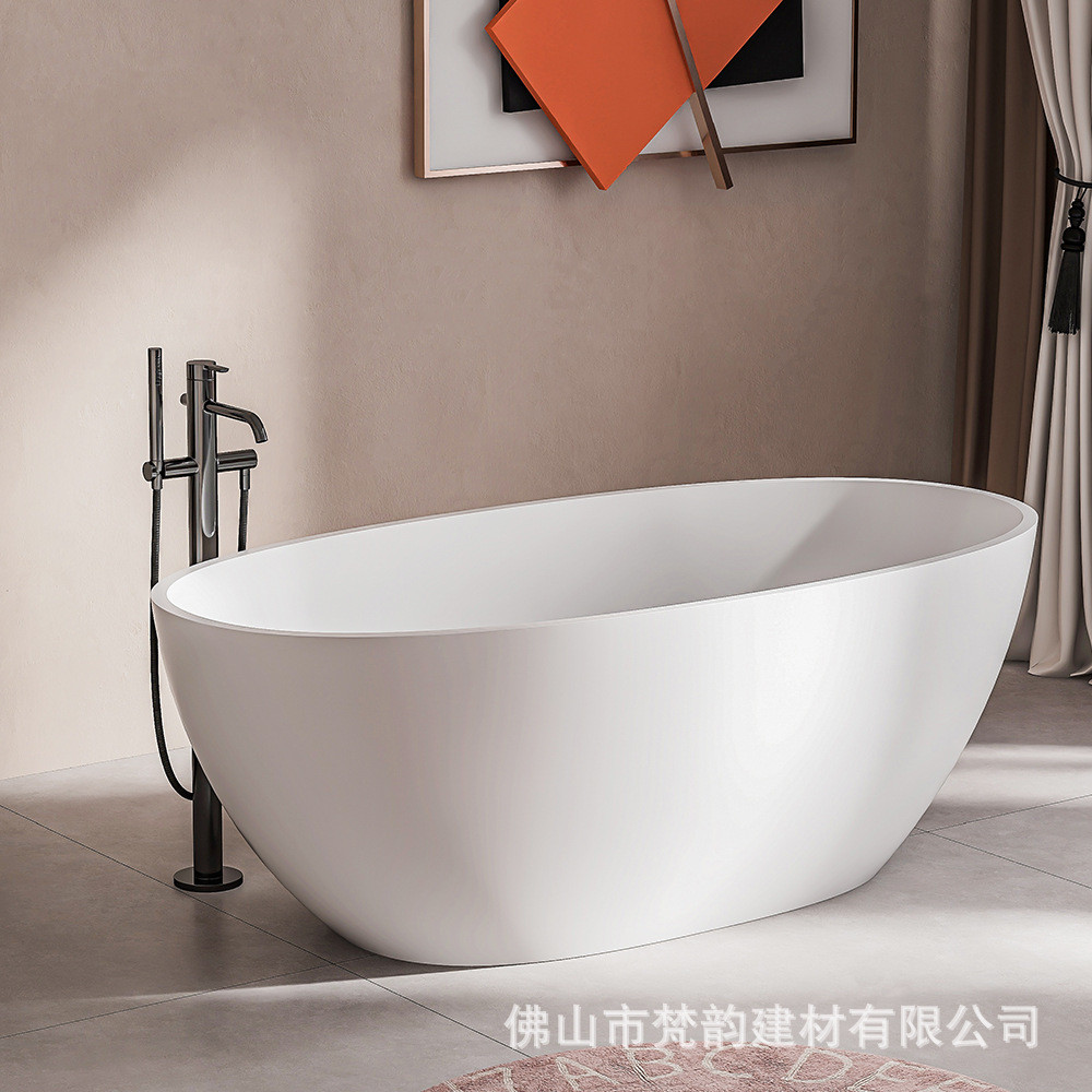 FW8801人造石复合亚克力成人情侣浴缸家用酒店纯色1500*780*560mm