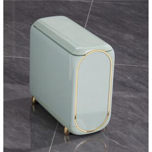 bb4c批发轻奢带盖按压式垃圾桶家用客厅卫生间厕所有盖窄缝厨