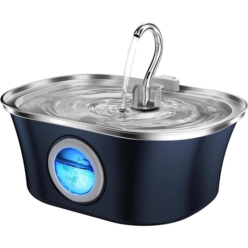 颈鹅海盗船不锈钢宠物自动循环饮水机爆款