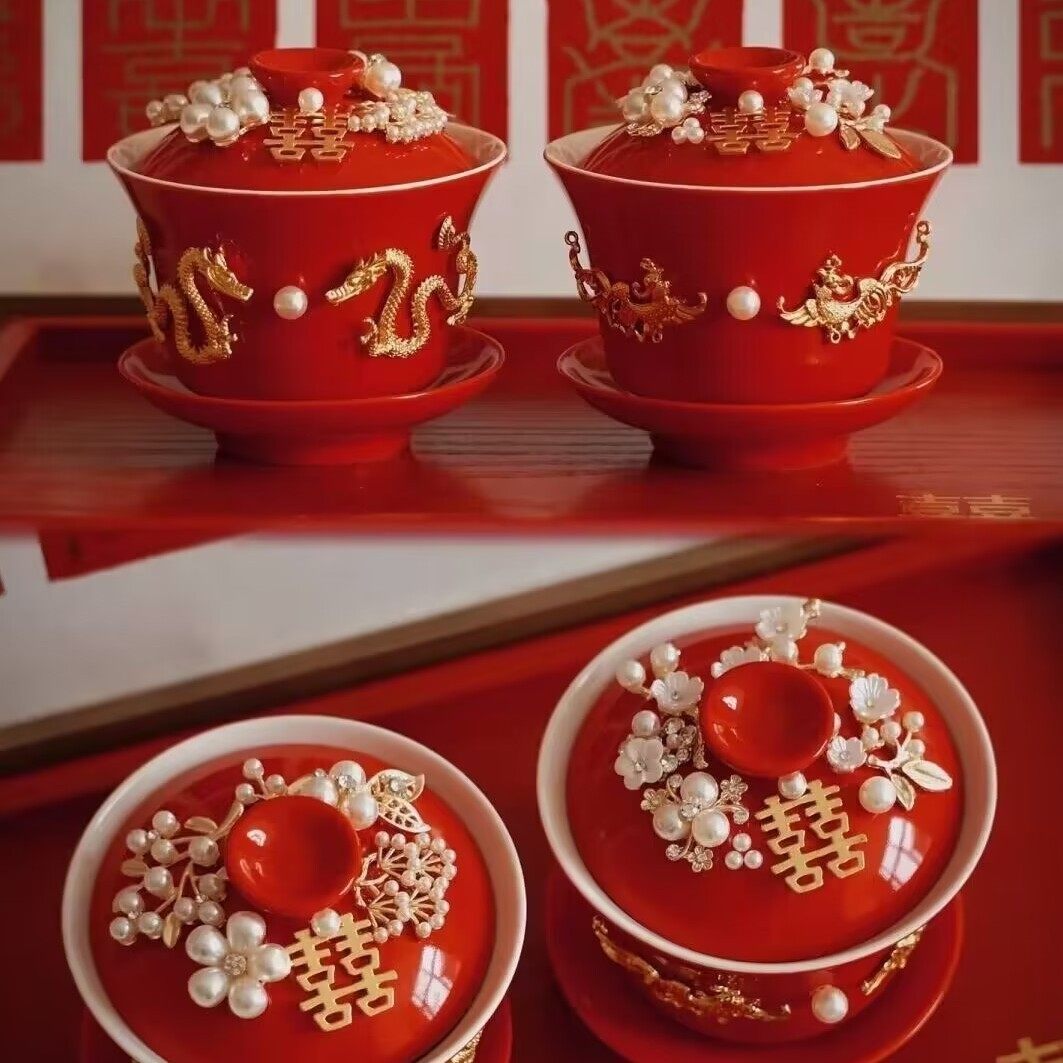 敬茶杯结婚喜碗套装敬酒茶杯改口对红碗碗一对碗筷红色婚礼龙凤,节庆用品/礼品,喜碗/敬茶杯,淘宝优惠券,粉丝福利购,淘宝优惠卷