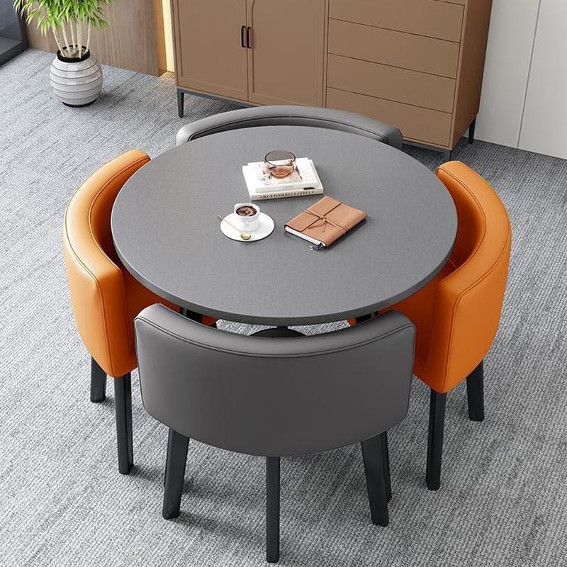 简约洽谈桌椅组合商用店铺接待桌椅会客谈判小圆桌办公室休闲桌子