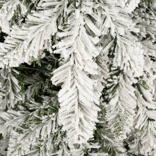 爆款1.8米植绒加密灯圣诞树加仿真落雪树装饰品工厂定制