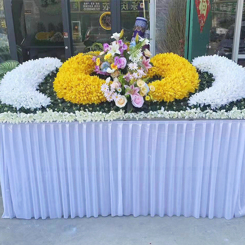 仿真花艺祭坛花冰用品围观花灵堂布置仿真花圈白事殡葬殡仪馆棺