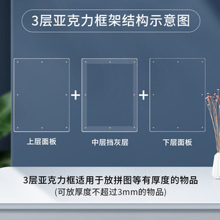 拼图相框亚克力热销1000片装饰挂墙高透加厚防尘照片专用裱框