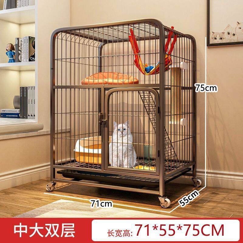 猫笼子铁笼子自由空间别墅大笼家用室内大号带厕所猫咪宠物猫屋