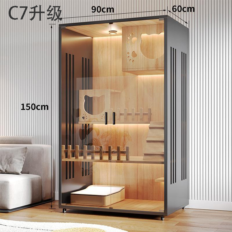 猫笼木质猫别墅猫笼子猫柜城堡猫房子别墅猫屋猫猫窝猫咪柜猫猫窝