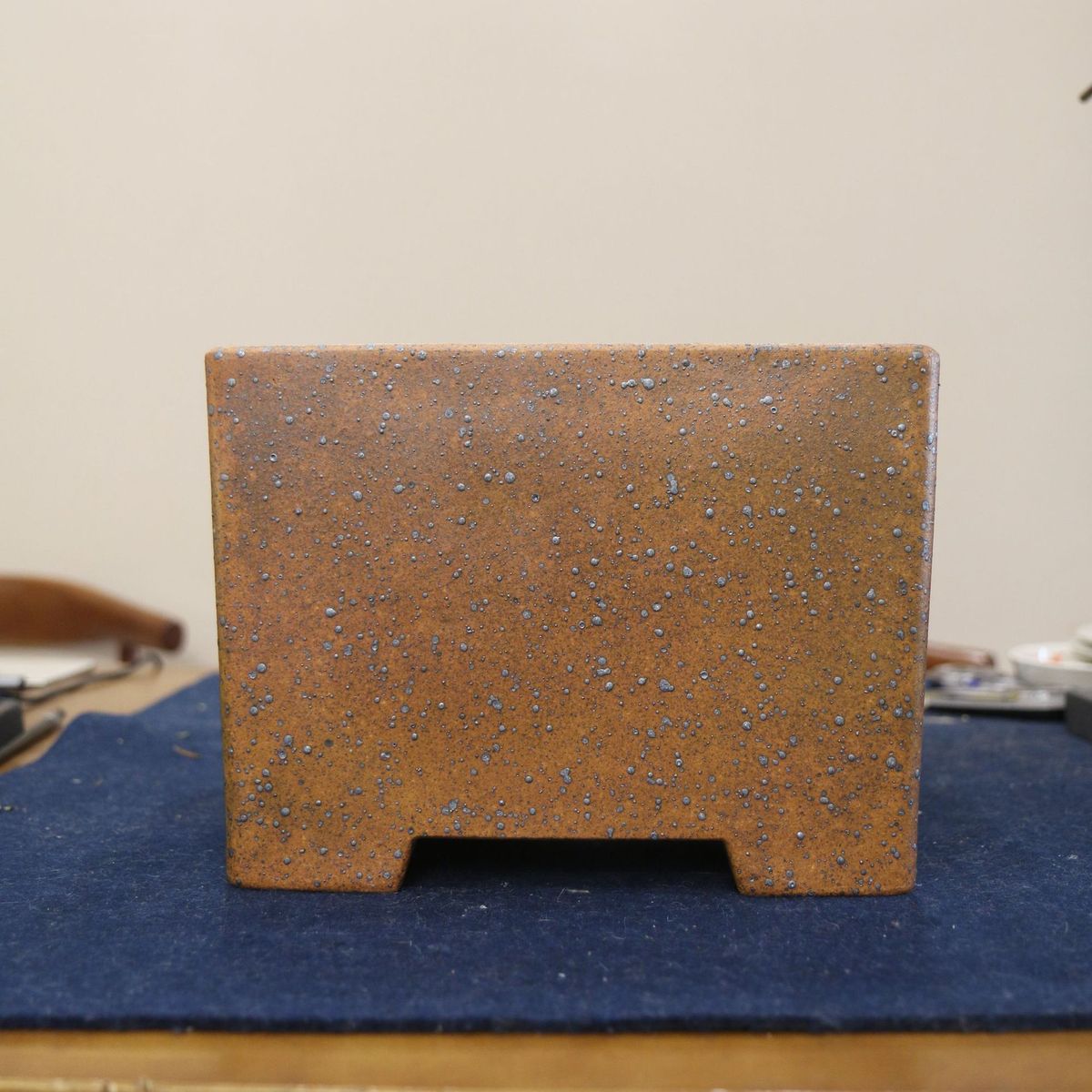 高档精品柴正方形烧四方形手工紫砂盆盆景盆张志诚仿古名家盆