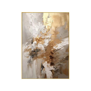 手绘油画客厅装饰画高级感入户迎门墙轻奢玄关艺术挂画现代简约款