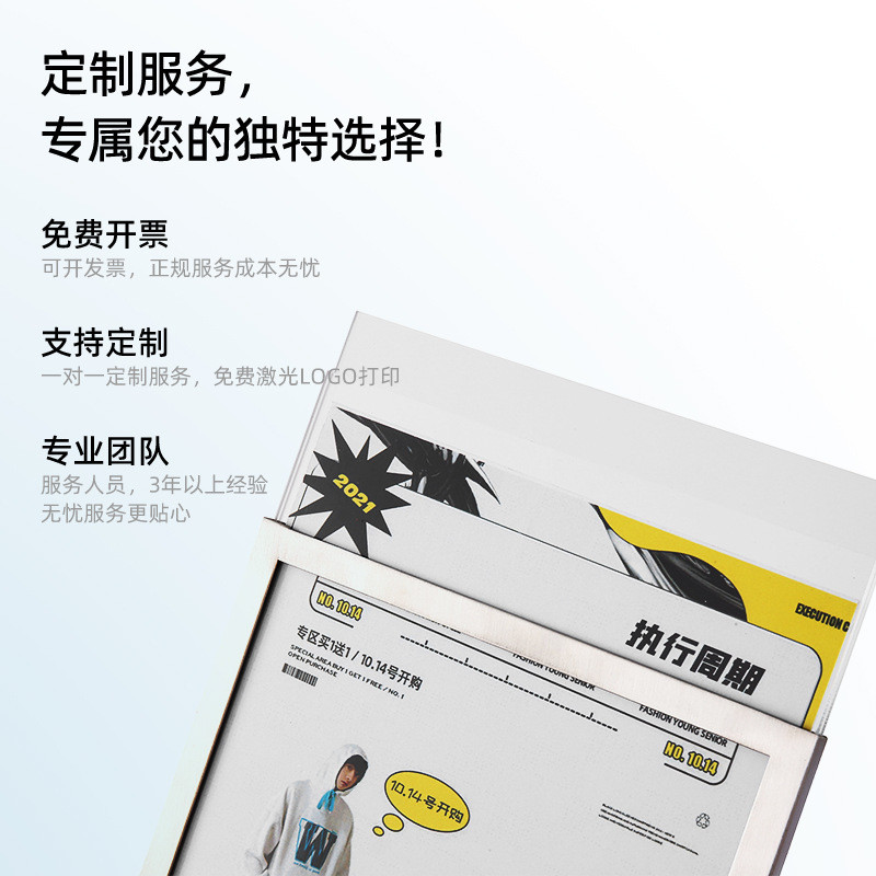 热销商用a4桌面台卡立牌亚克力广告牌展示牌吧台不锈钢展示架子双