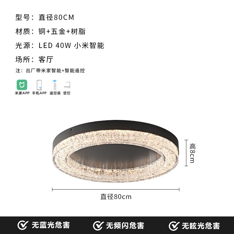 意式极简客厅吸顶灯现代简约设计师高端2024新款家用主卧室房间灯