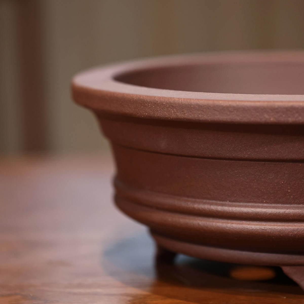 热销紫砂花盆桌面盆景盆古典大号简约素烧展览松柏花卉圆形精品家