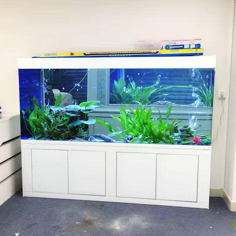 大型鱼缸水族箱下滤新款深圳缸公司家用屏风缸龙鱼鱼缸厂批发订货