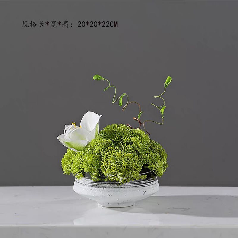 j&酒店餐桌花摆花新中式风花艺装饰摆件茶几盆景摆花艺术洽谈桌热
