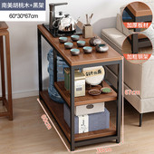 家用小茶台桌子沙发边几侧边柜茶水柜现代简约简易茶桌小茶几移动