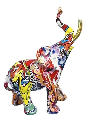 北欧创意大象摆件家居客厅酒柜办公室批发摆设树脂工艺品装饰品