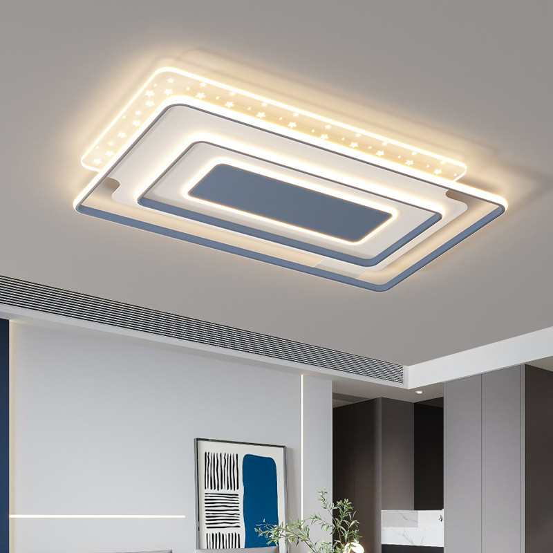 led吸顶灯家用吸顶灯客厅卧室现代简约全套灰色系吸顶灯中山灯具