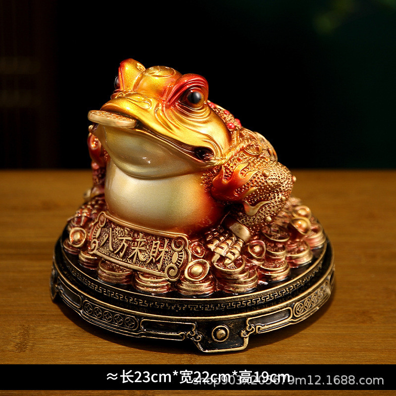 开业金蟾摆件蟾蜍批发酒柜家居树脂乔迁送礼店铺公司摆设招财装饰