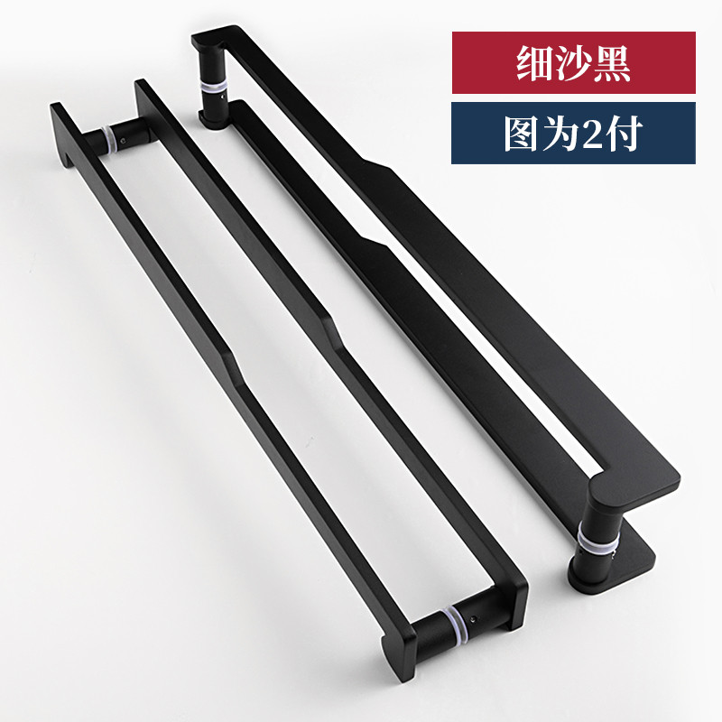 有无框玻璃门拉手大门把手中式木门大扶手现代豪华大门拉手黑现货