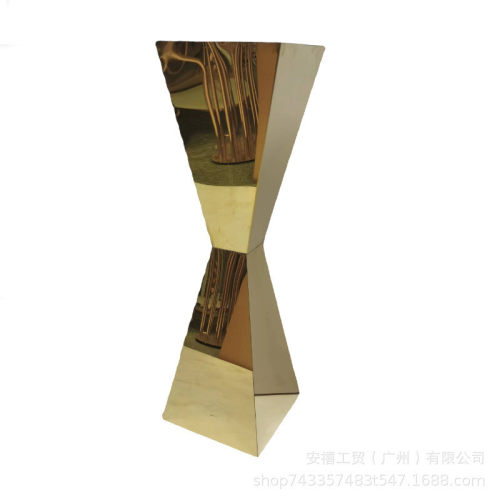 新款欧式酒店甜品台婚庆路引婚礼堂装饰道具不锈钢餐厅花器