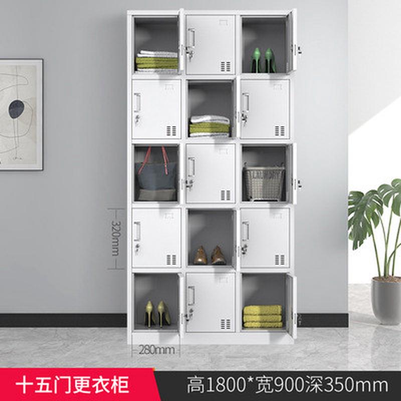 定制员工更衣柜宿舍储物多门存放工厂铁皮柜健身房带锁收纳柜鞋柜