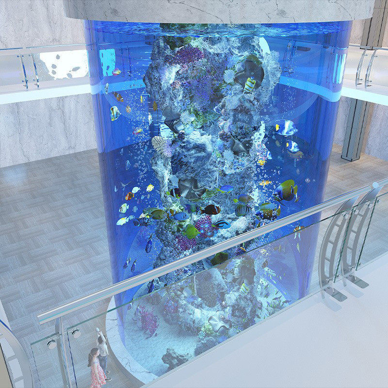 热销世界海底建造大型亚克力鱼缸工程海底隧道工程海洋馆图纸设计