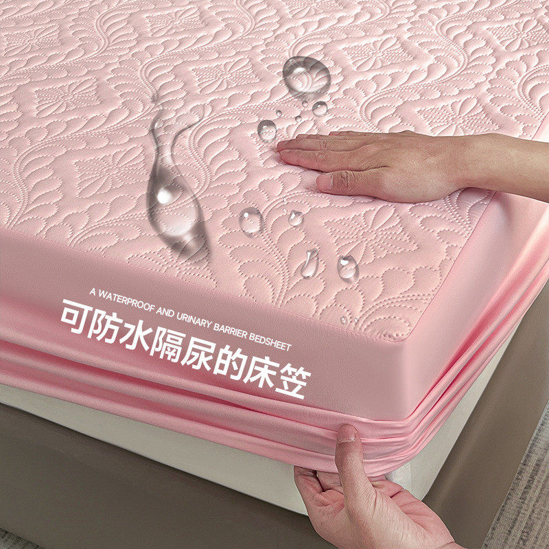 2024新款防水隔尿夹棉床笠加厚防尘床套批发床垫保护罩全包席梦思