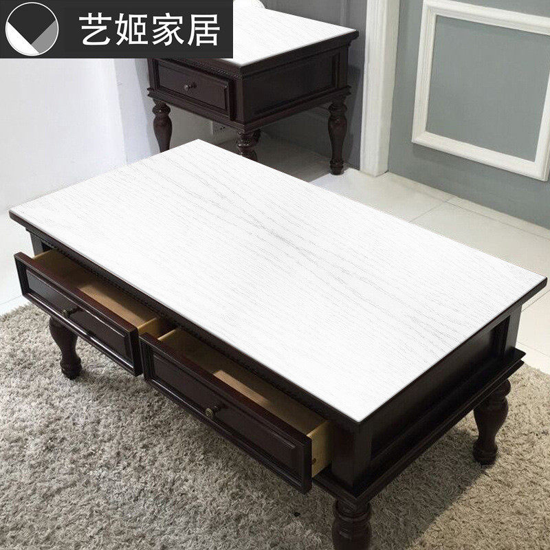 4txn批发仿木纹复古原木红色防水餐桌垫茶几桌布塑料pvc软玻璃茶