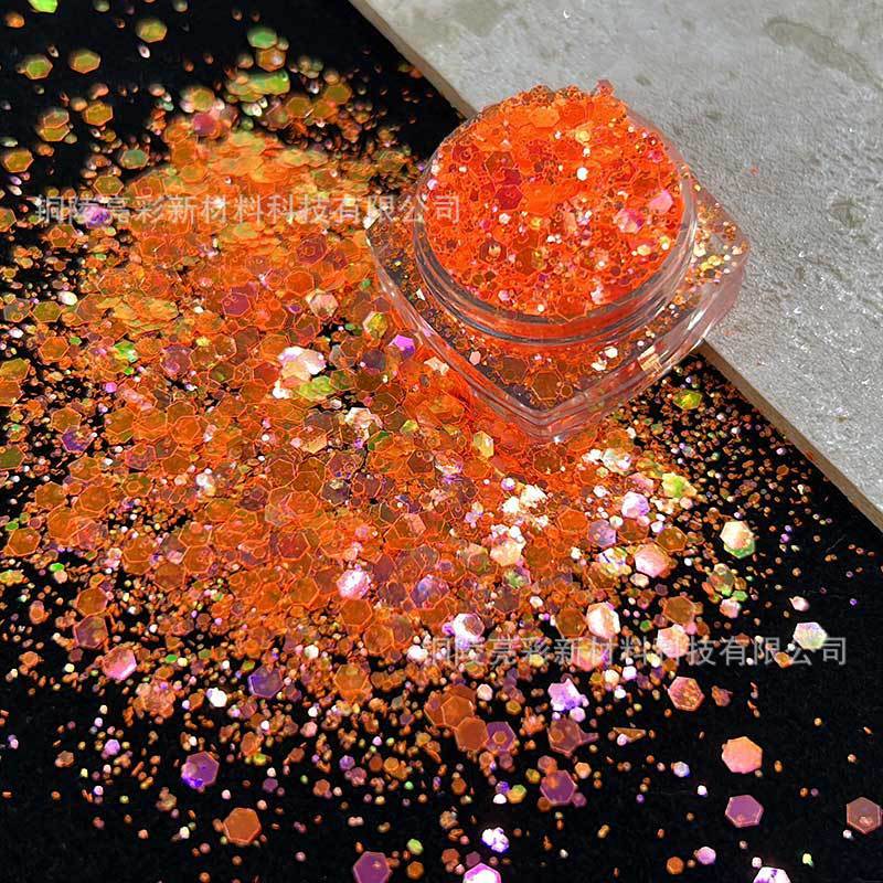 高亮幻彩混合亮片超闪渐变金葱粉混合亮片美甲饰品滴胶手作亮片