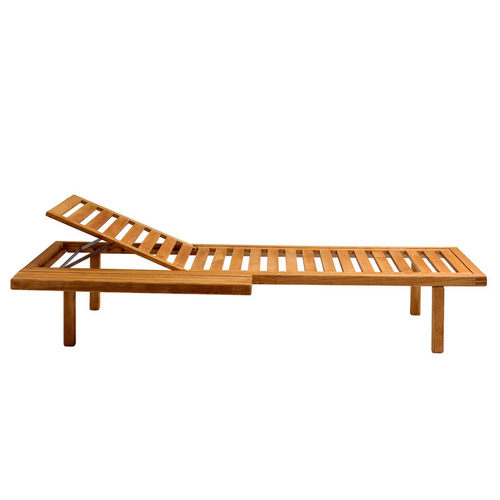 货源户外柚木躺床庭院藤编躺床游泳池沙滩椅阳台户外躺椅家具
