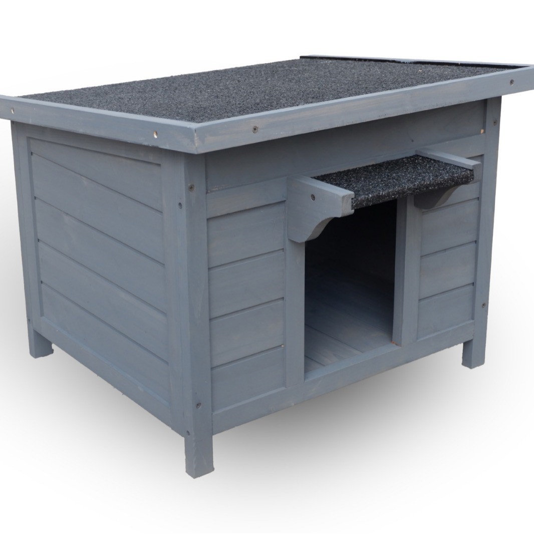 定制实木猫屋家用小型户外猫别墅防雨保温半封闭猫窝超大自由空间