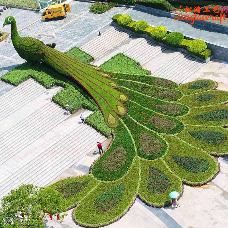 大型户外仿真绿雕景观动物造型园林植物花坛绿雕仿五一劳动节