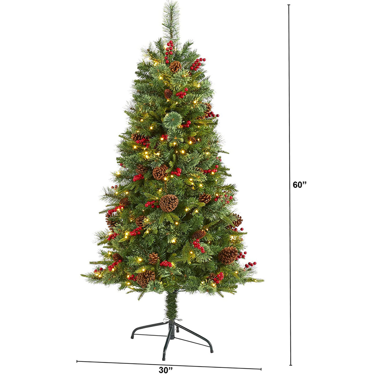 混合圣诞树pe+松针+pvc1.8米定制高档圣诞树加松果红果圣诞节装饰