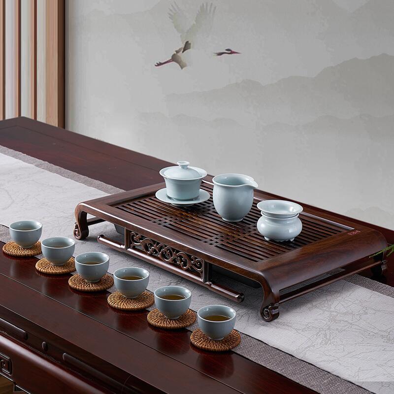 9n茶具茶盘客厅家用实木小茶台红木茶托盘套装储水功夫茶
