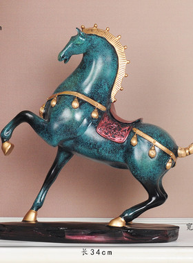 马到成功开业礼品摆件办公室客厅酒柜装饰品创意现代设电视框家居