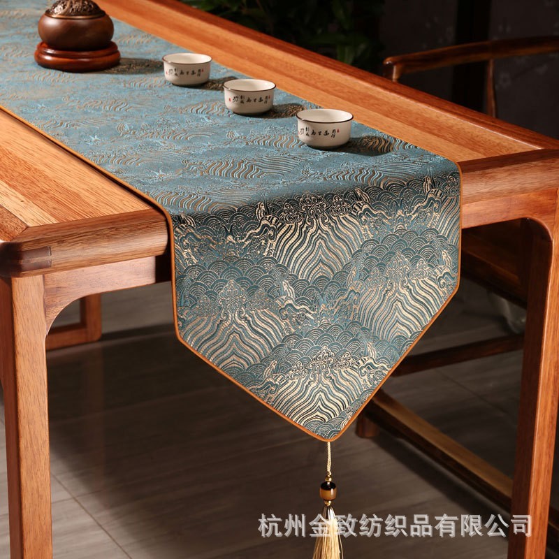 桌旗床旗新中式轻奢高端茶几布装饰茶桌布餐桌电视柜垫布中式