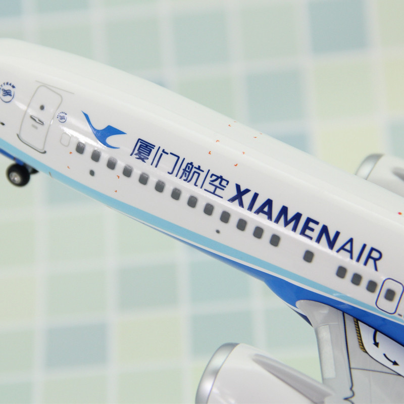 仿真飞机模型B787厦门航空B737MAX厦航B757合金带轮儿童航模摆件