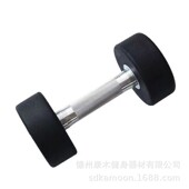 厂家批发tpu哑铃2.5 包胶哑铃健身器材材质圆头哑铃 50公斤套装