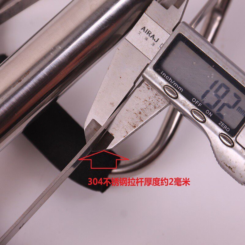 v2ws批发免手洗直杆201/304全不锈钢海绵拖把粗一体家用滚轮式厨