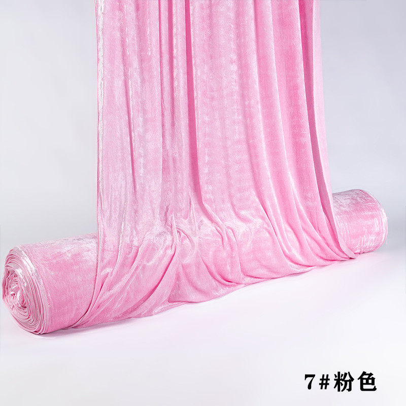 整卷背景布布料绒布面料加厚红色黑色婚庆金丝绒幕遮光桌布吸光