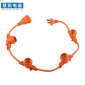 厂家供应澳规灯头美规led灯串联串线室外防水吊线e14 e12头灯灯座