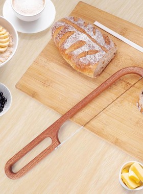 木制面包锯面包吐司锯齿简易面包法棍用具木制切割面包切割锯