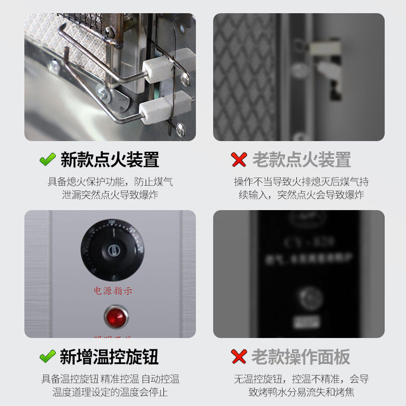立式商用烤鱼燃气木炭全自动旋转烤鸡烤鸭炉炉子电热烤羊腿无烟炉