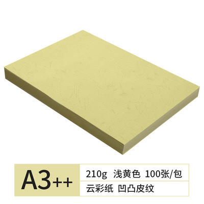 新绿天章云彩纸210克/A3++/A4/浅蓝浅黄大红 双面凹凸纹 100页/包