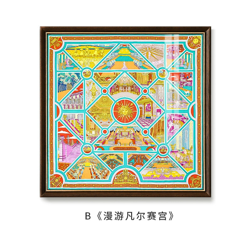客厅美式背景墙风中古奶油装饰画卧室挂画复古法式餐厅组合壁画