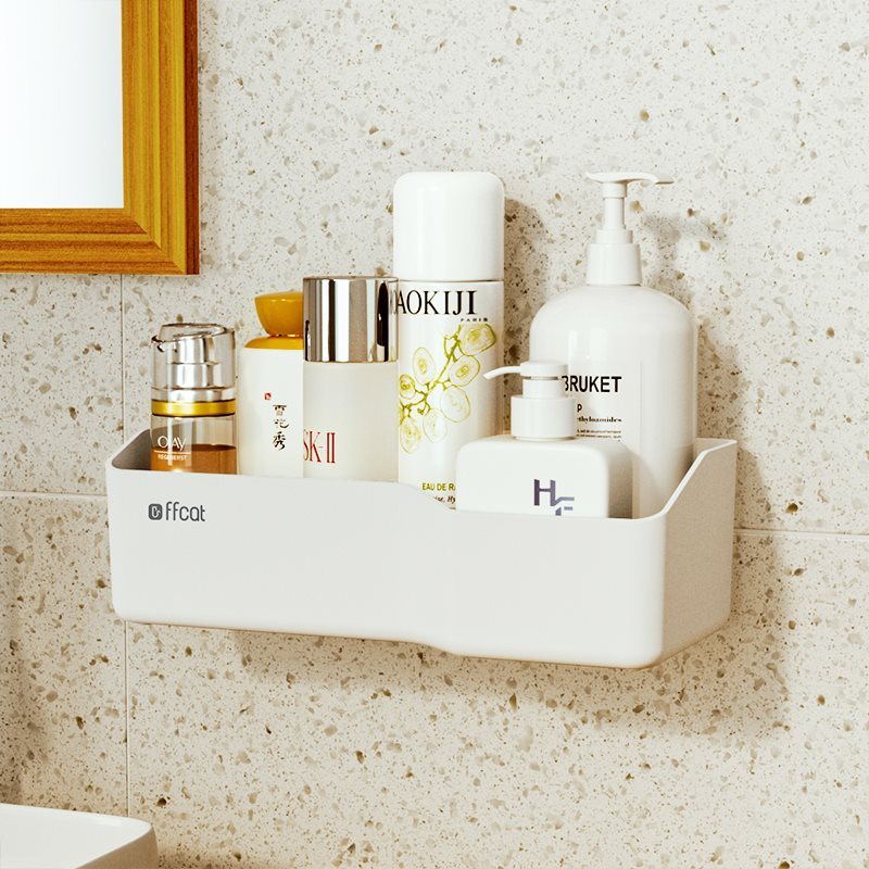 h^浴室置物架免打孔壁挂式洗澡厕所三角卫生间洗漱台墙上收