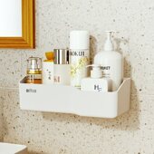 H^浴室置物架免打孔壁挂式 洗澡卫生间洗漱台三角厕所墙上收