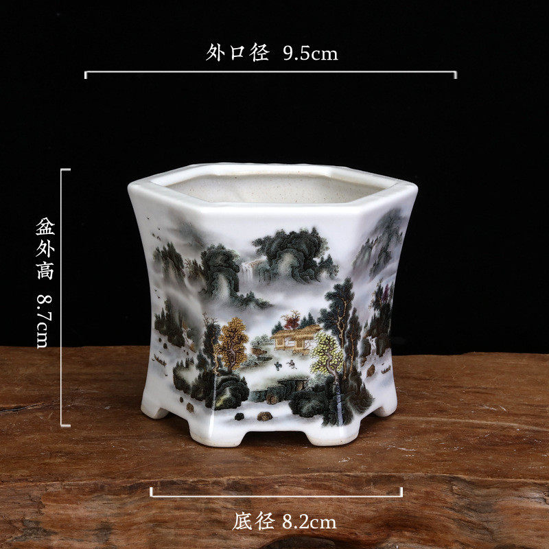 盆景做的花盆紫砂花盆大号正四方彩绘贴画兰花绿植室内简约陶盆,鲜花速递/花卉仿真/绿植园艺,花盆,淘宝优惠券,粉丝福利购,淘宝优惠卷