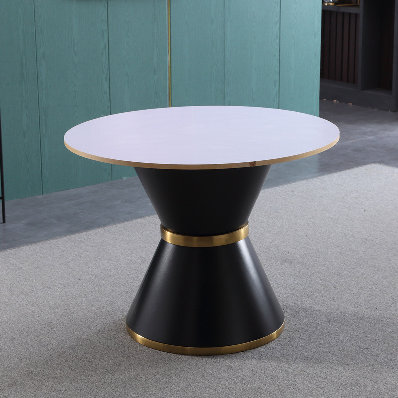 小户型式岩板餐桌架子轻奢意大理石餐桌底座支架铁艺碳素钢框架